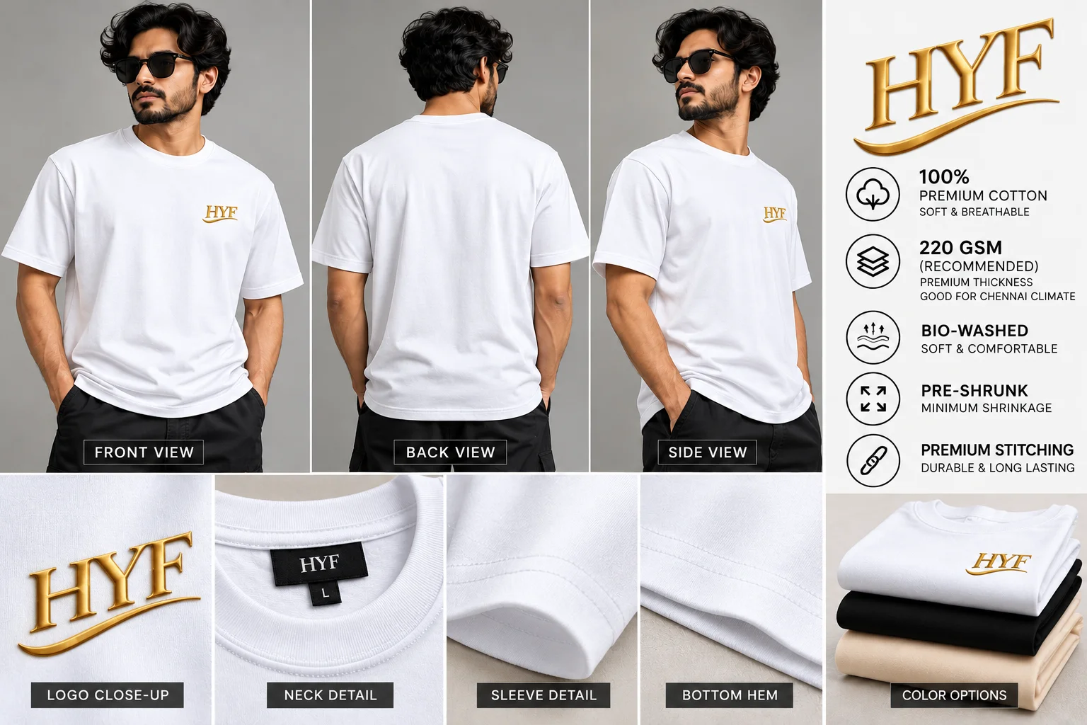HYF Signature White T-Shirt