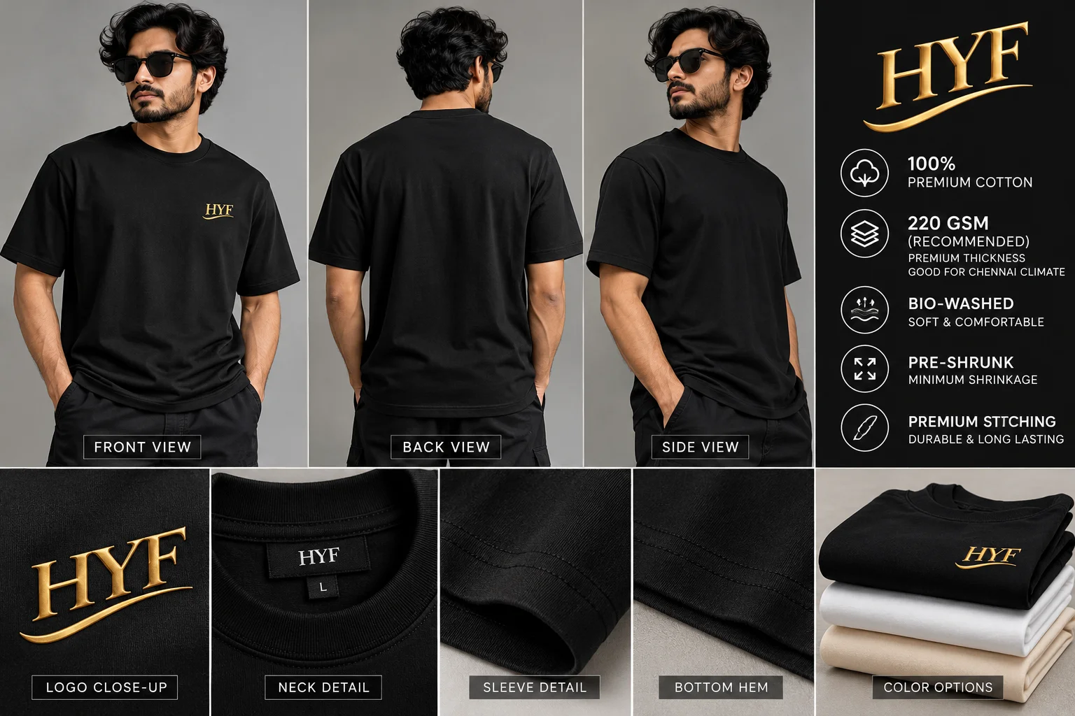 HYF HYPE Classic Black T-Shirt